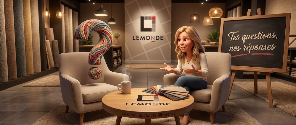 Consultation personnalisée pour choisir sa carpette écologique — showroom Lemonde Boucherville Rive-Sud