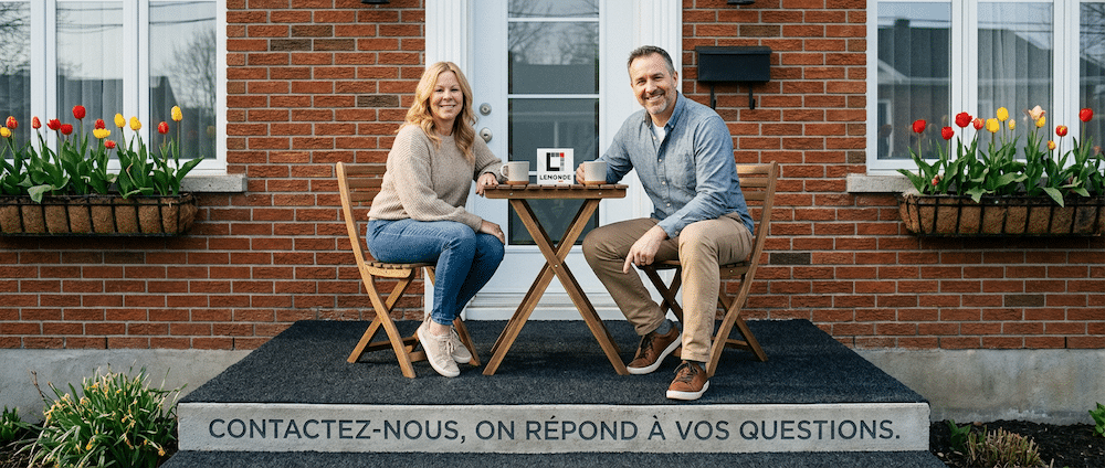 Carpette extérieure sur mesure perron béton Saint-Bruno Longueuil Rive-Sud