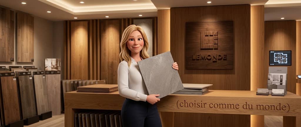 Céramique rectifiée Rive-Sud — Karine Cliche présente un grand format au showroom Lemonde Boucherville