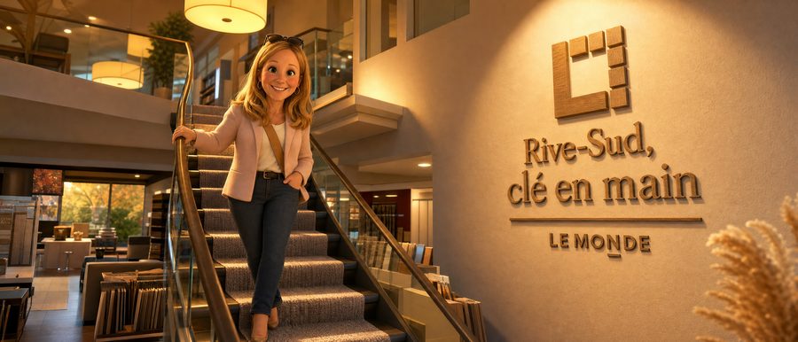 runner sur mesure sur escalier tournant, Boucherville et Longueuil