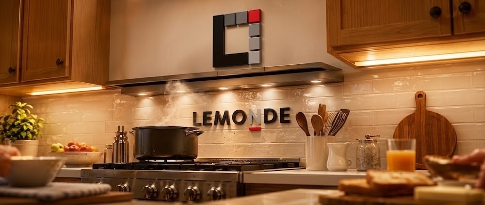 Dosseret de cuisine en céramique lustrée derrière une cuisinière, protégeant le mur des éclaboussures et de la graisse